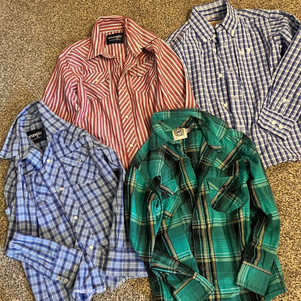 Boys western shirts size 4-6 small